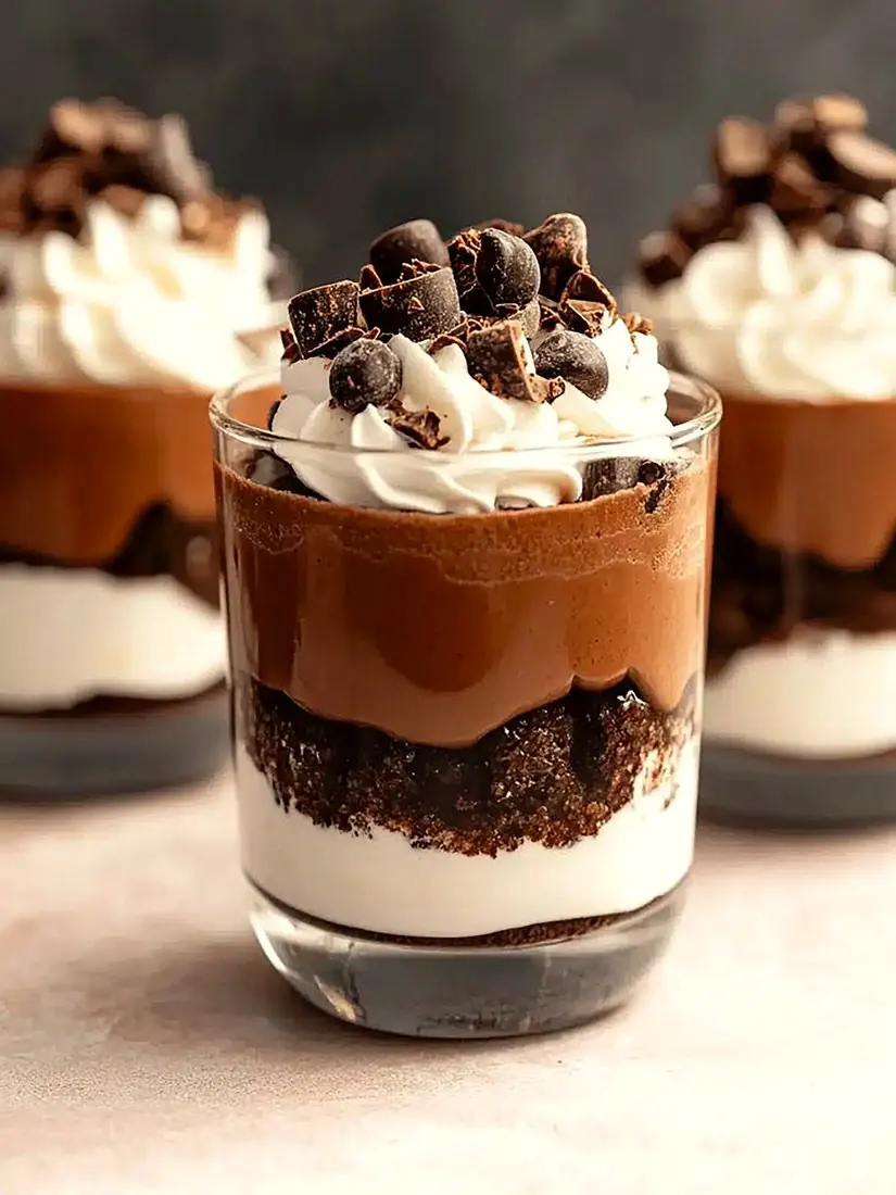 Postre de Chocolate Frío en Vaso