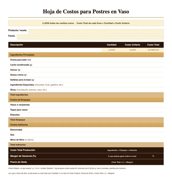 Portada del bono 4: Planilla de Costos y Precios